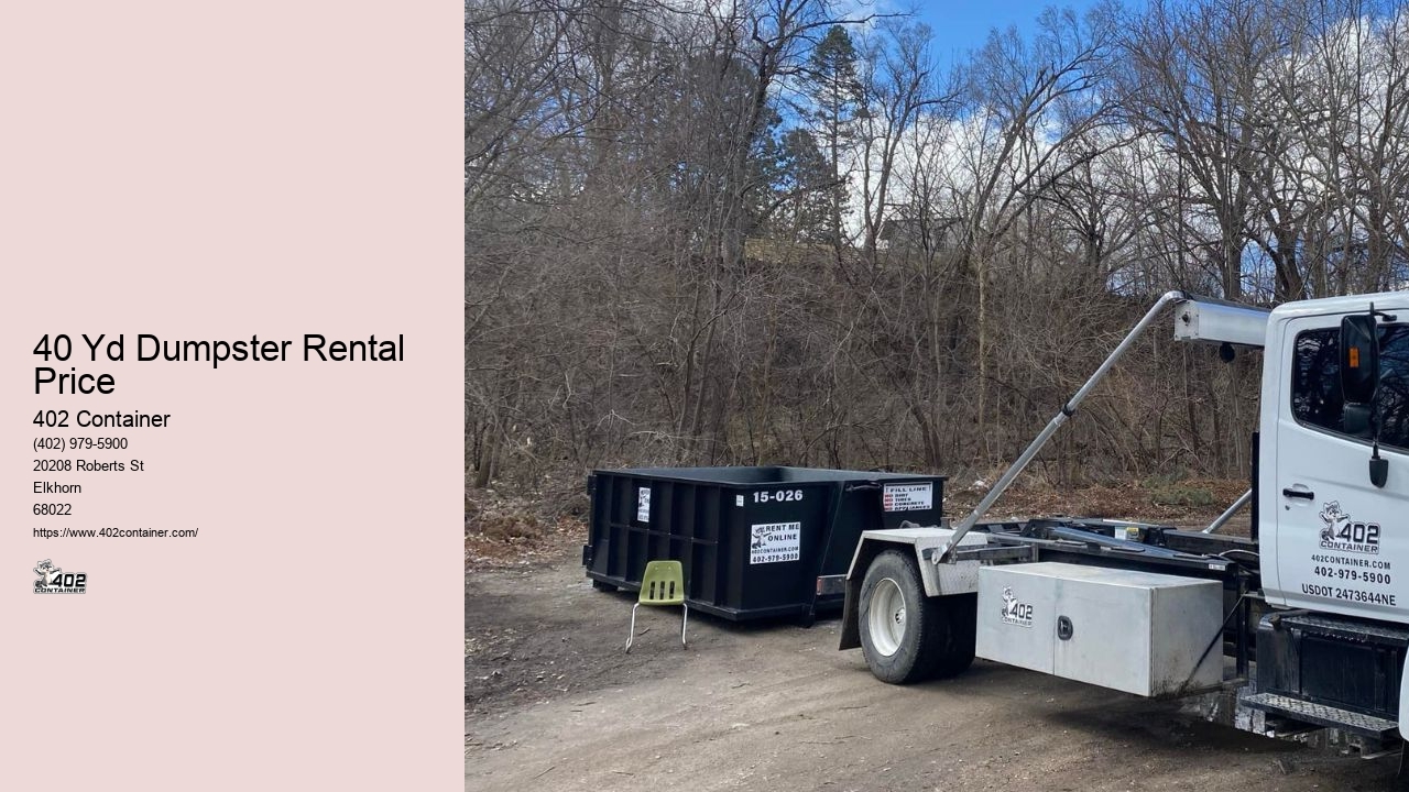 40 Yard Dumpster Rental Prices Near Me